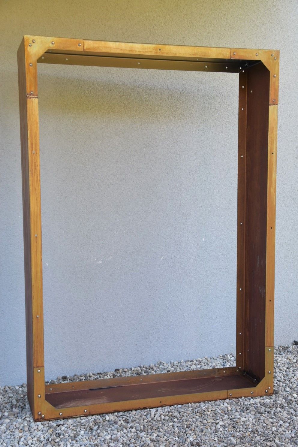 Kaminholzregal Brennholzregal Kaminholzunterstand 1,5 x 1,0 m - Edelrost Cortenstahl